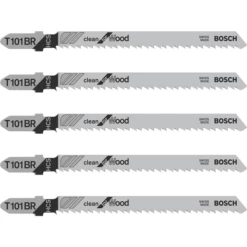 Jeu De 5 Lames De Scie Sauteuse Pour Bois T 101 BR : Bosch 2608630014 -Bosch Soldes Boutique t101brx5