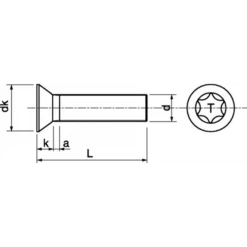 Vis à Métaux Tête Fraisée Inox A2 DIN 965 M06X30 Acton 622306X30 -Bosch Soldes Boutique vis metaux tete fraisee six lobe inox a2 din 965 62230 dmod1