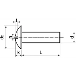 Vis Métaux Poelier Inox A2 NFE 25129 M6x60 : Acton 622126x60