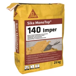Mortier D'imperméabilisation Des Piscines Et Des Murs - Sika MonoTop 140 Imper - Sac De 25 Kg