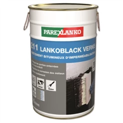 Revêtement Bitumineux D'imperméabilisation 211 LANKOBLACK VERNIS Parexlanko Seau De 25 LTR