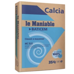 Ciment à Maçonner MC 12,5 Le Maniable Baticem® Calcia - Sac De 35 Kg