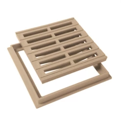 Grille Avec Cadre Pour Collecte Des Eaux De Ruissellement - Nicoll - Sable - 250 X 250 Mm
