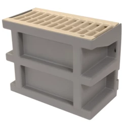 Courette Anglaise Nicoll à Grille Pour Vide-sanitaires - 260 X 135 X 200 Mm - Ventilation 122 Cm² - PVC - Sable