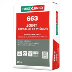 Mortier Fin Fibré Pour Rebouchage De Joints - Joint Prédalle Prémur 663 - Sac De 25 KG