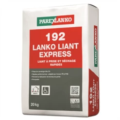 Liant 192 LANKO LIANT EXPRESS à Prise Et Séchage Rapides P4S R Parexlanko Sac De 20 KG