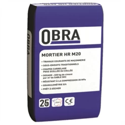 Mortier Sec HR M20 Pour Travaux Courants De Maçonnerie - Obra - Prêt à Gâcher - Sac De 25 Kg