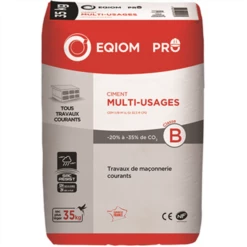 Ciment Multi-usages CEMII/B-M (L-S) 32,5 R CP2 CE NF EQIOM Pro - Sac De